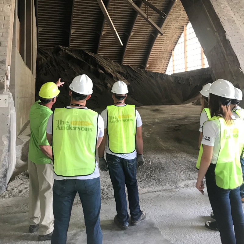 Several interns on-site at an operations location