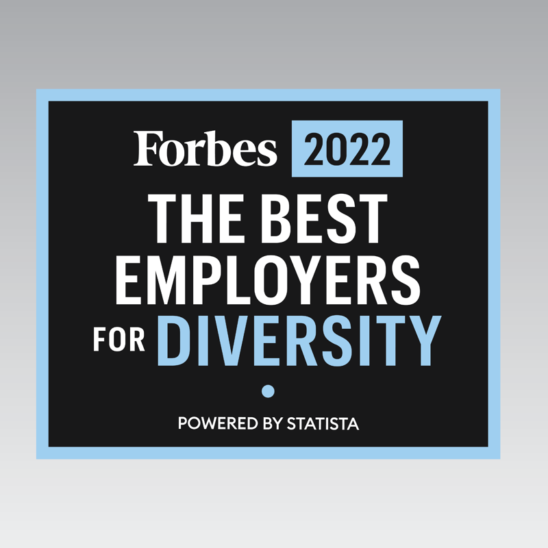 Logo for the Forbes Best Employers for Diversity 2022 Award