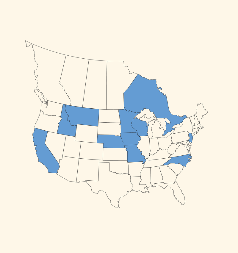 Map of pet food processing locations