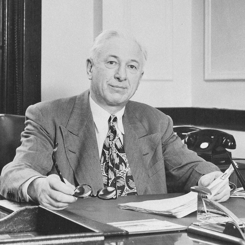 Harold Anderson at his desk