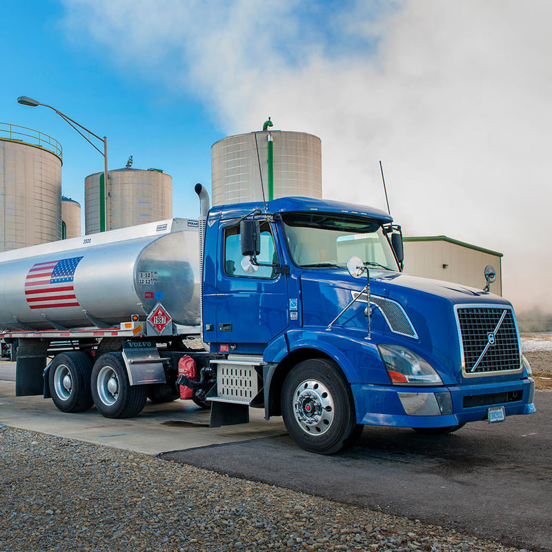 Tanker truck at an ethanol plant in the 2000s