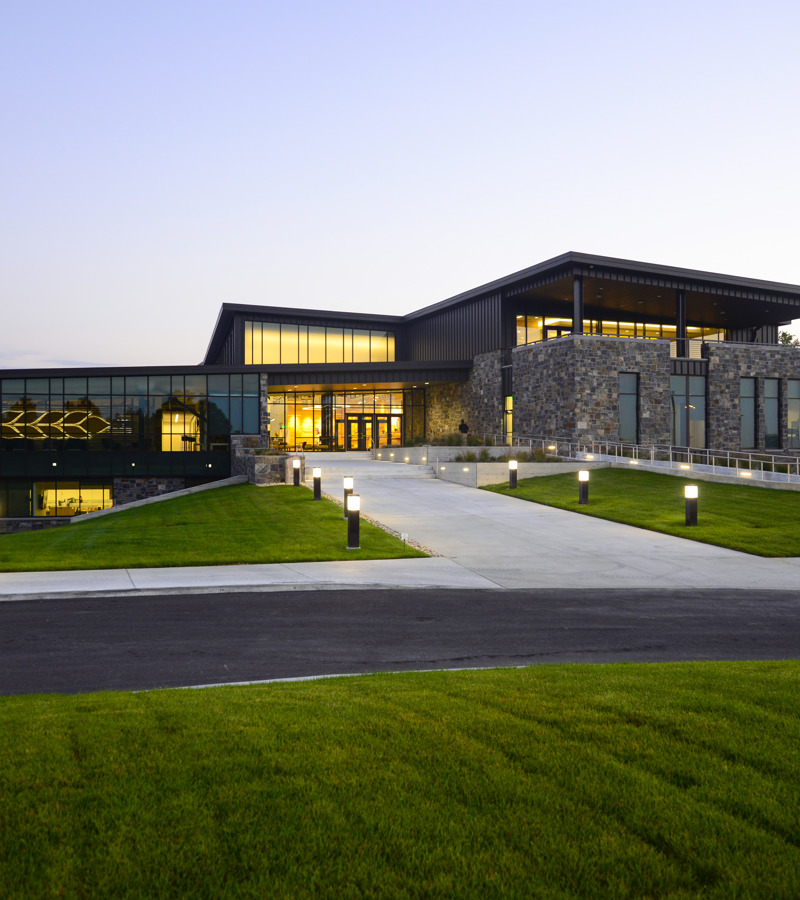 The Andersons headquarters at sunset