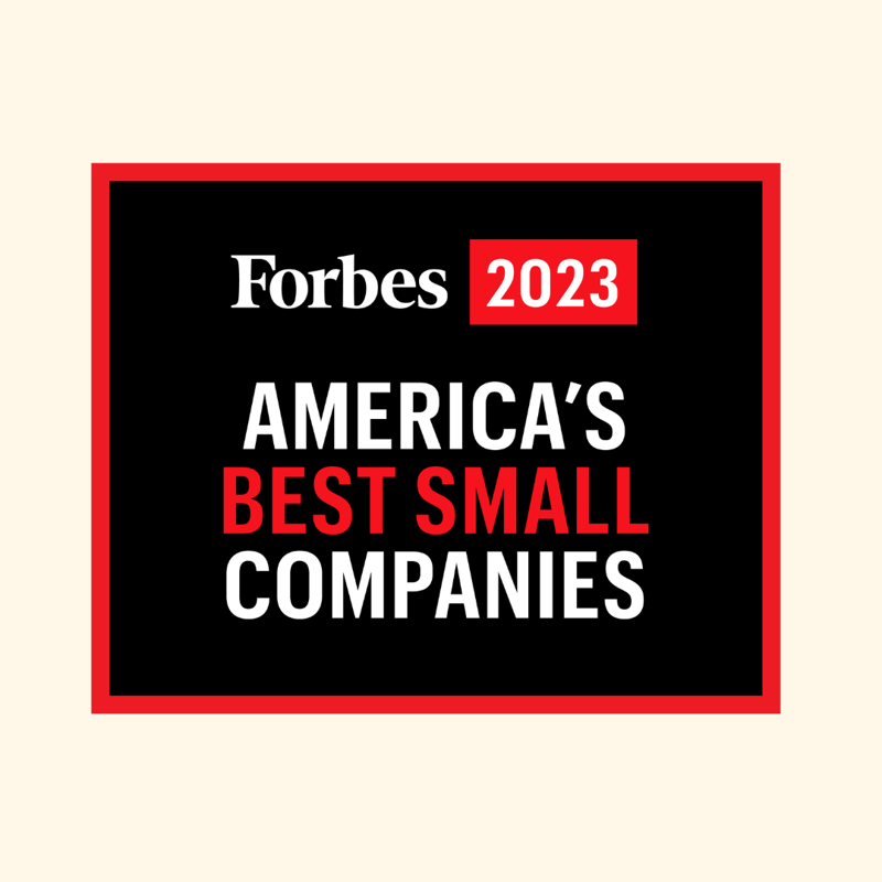 Logo for Forbes America's Best Small Companies for 2023 