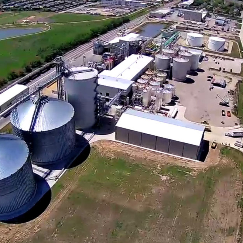 Aerial view of an operations location